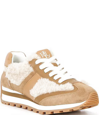 Lauren Ralph Lauren Dani Suede Shearling Sneakers | Dillard's | Dillard's