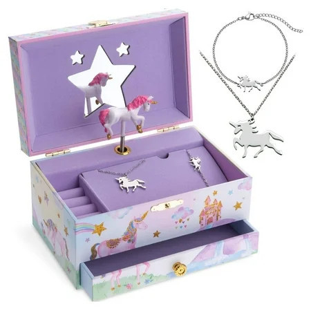 Jewelkeeper Unicorn Music Box & Jewelry Set - 3 Gifts for Girls: Girl Jewelry Box with Music, Perfect Girls Jewelry Box | Walmart (US)