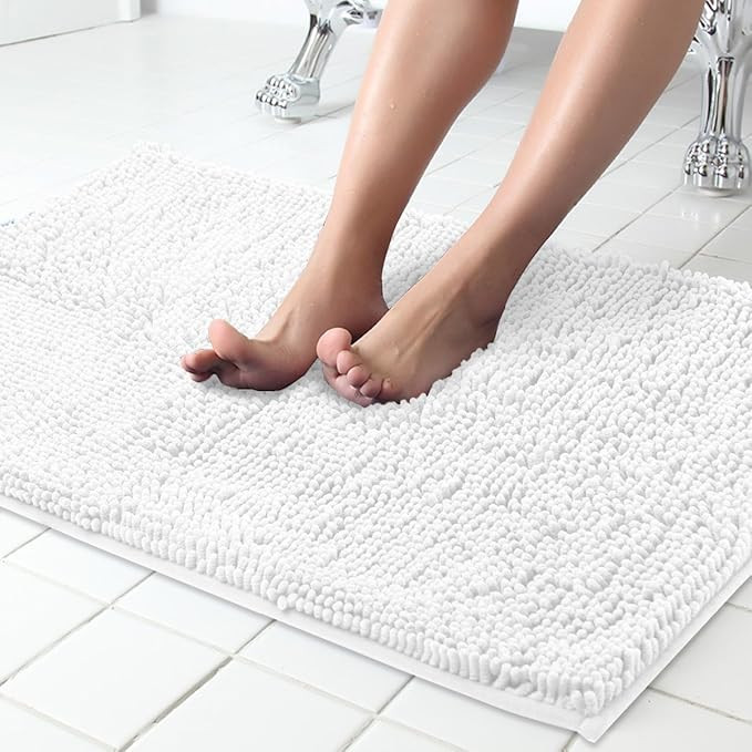 ITSOFT Extra Large Plush Microfiber Non Slip Soft Bathroom Rug, Absorbent Machine Washable Chenil... | Amazon (US)