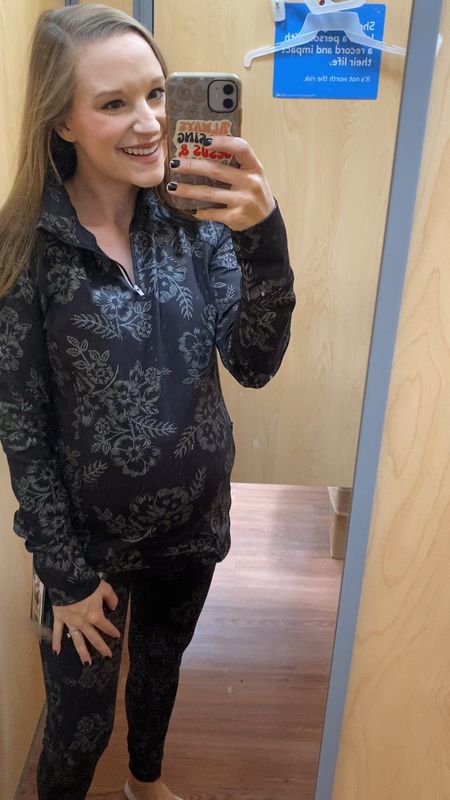 The cutest two piece athletic set at Walmart!! Black floral leggings and pullover! Quarter zip pullover!! 

#LTKfitness