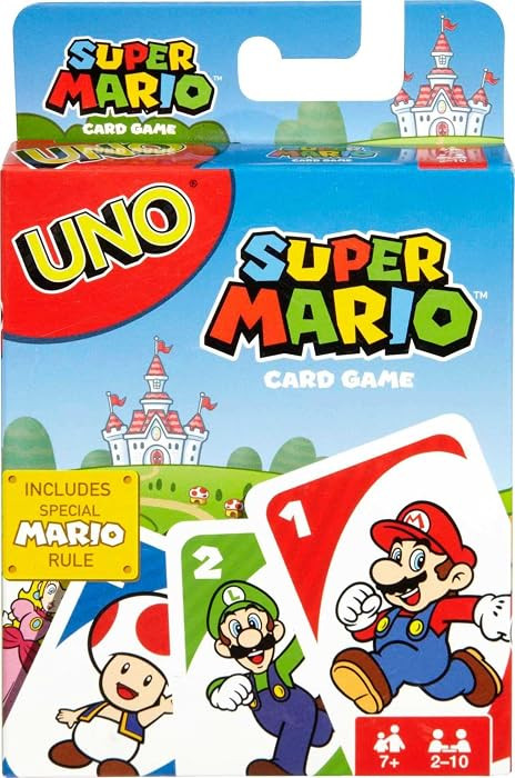 Mattel Games UNO Super Mario Card Game for Kids, Adults, Families & Game Nights, Themed Deck & Sp... | Amazon (US)