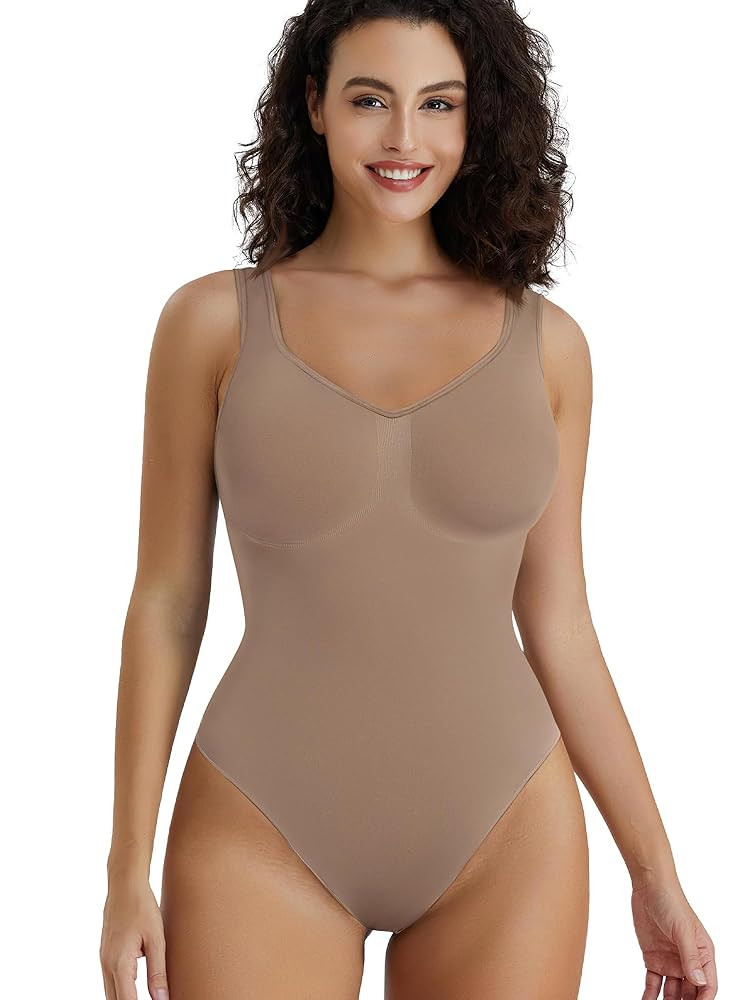 SHAPERX Sculpting Bodysuit for Women Tummy Control Shapewear Seamless Body Shaper Thong Tank Top | Amazon (UK)