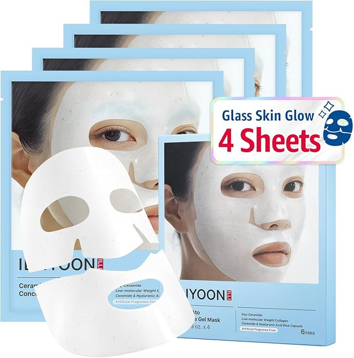 Illiyoon Ceramide Ato Concentrate Gel Face Mask | 34g x 4ea, Ceramide & Collagen Hydrating Overni... | Amazon (US)