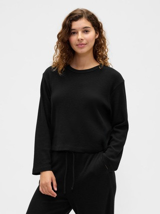 Relaxed Waffle-Knit PJ T-Shirt | Gap Factory