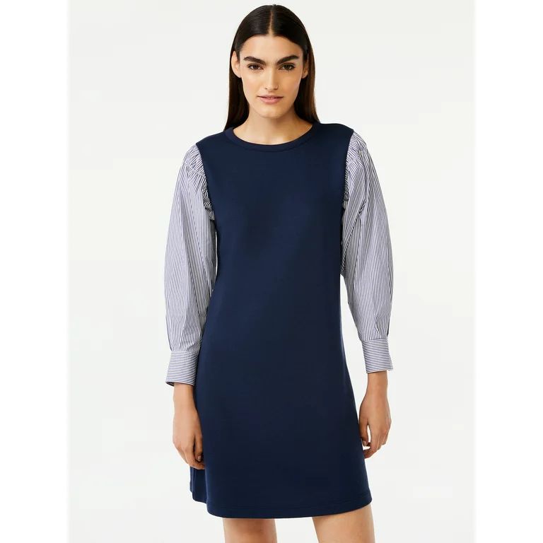 Free Assembly Women's Smocked Mini Dress with Square Shoulders - Walmart.com | Walmart (US)