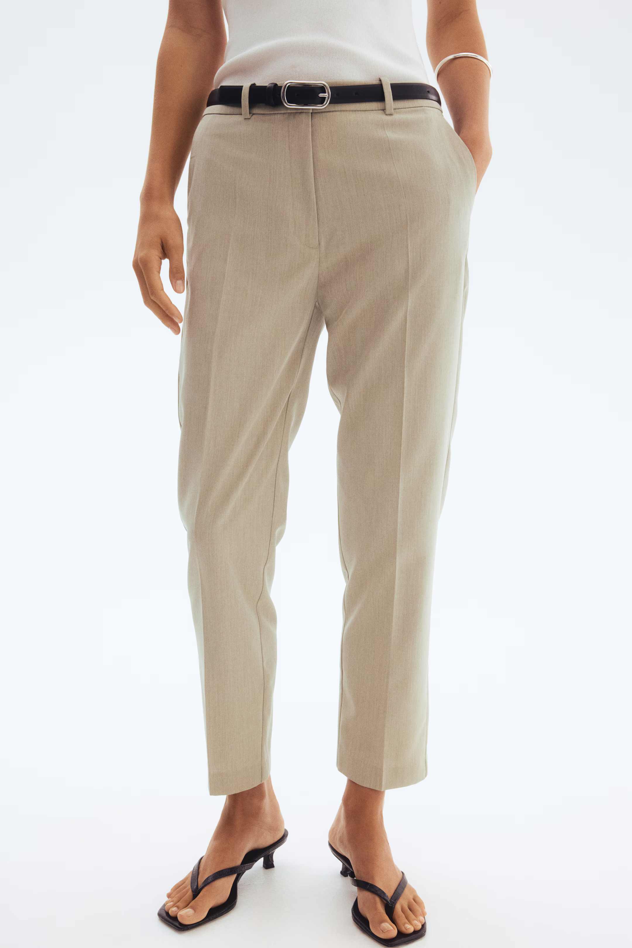 Slacks - Light beige - Ladies | H&M US | H&M (US + CA)