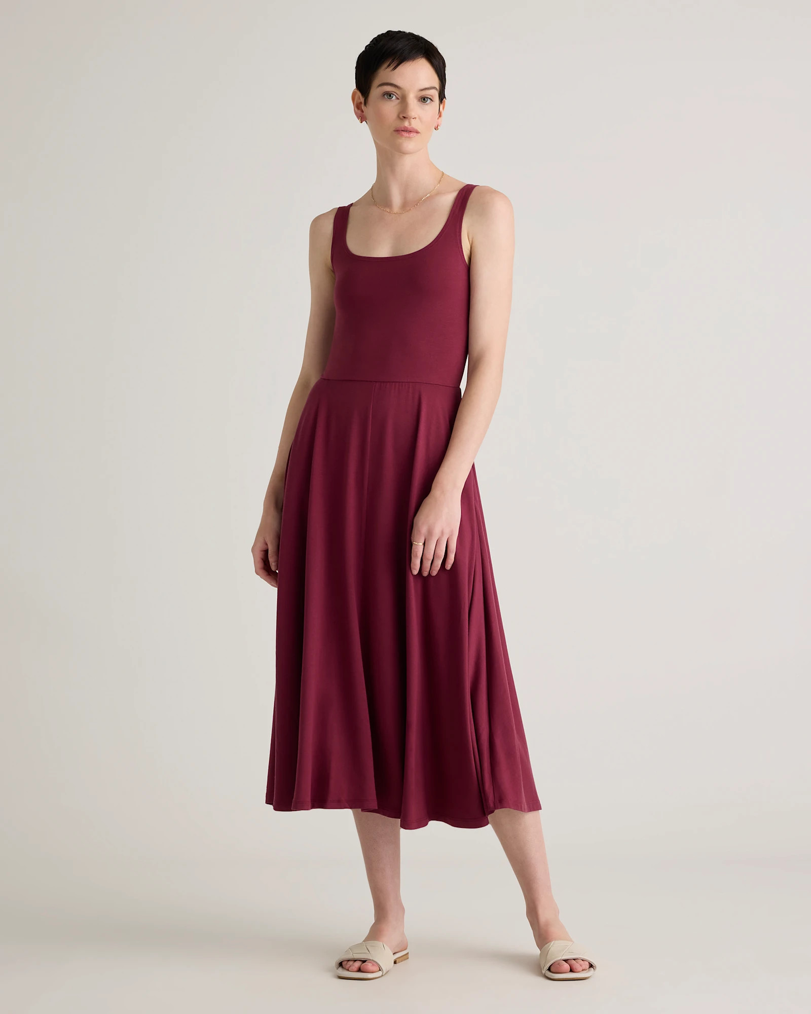 Tencel Jersey Fit & Flare Dress | Quince