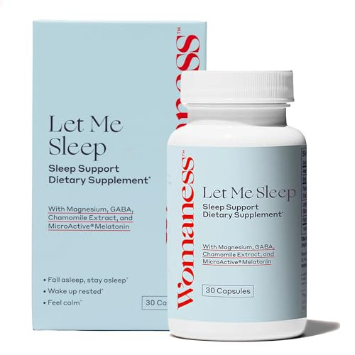 Womaness Let Me Sleep – Sleep Aid for Adults - Melatonin & Magnesium Supplement - Nighttime Rest Support with Magnesium for Better Relaxation and Night Sleep Support, Evening Wellness - 30 Capsules | Amazon (US)