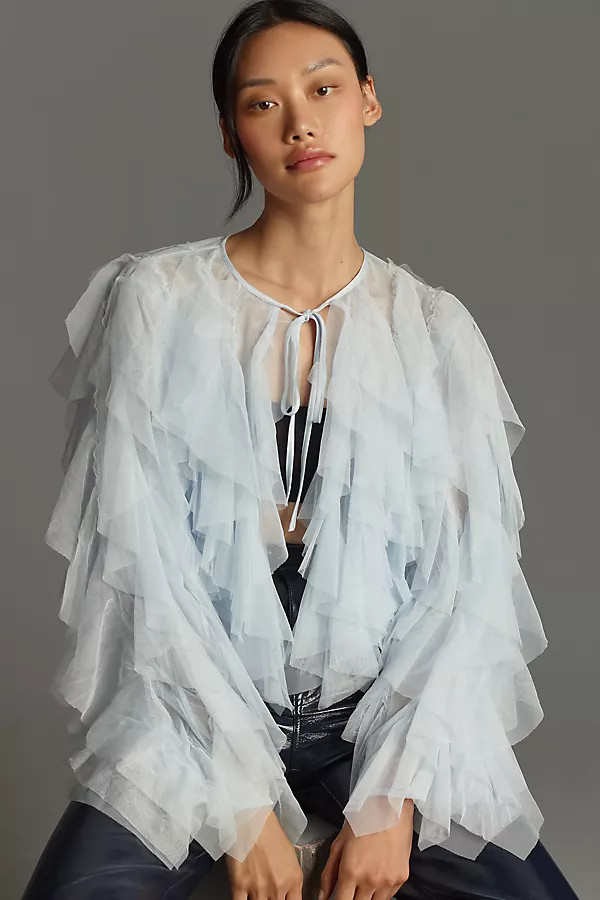 Tulle Bomber Jacket Top | Anthropologie (US)