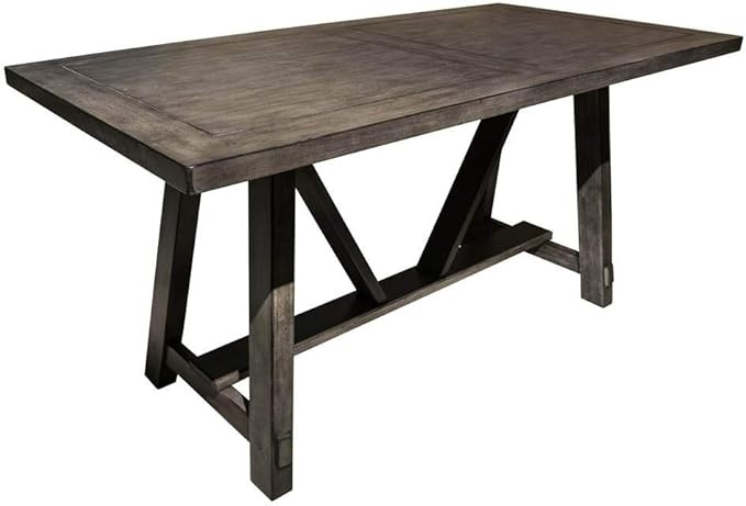 Home Fare Farmhouse Style Wood Trestle 60" Dining Table in Rustic Brown | Amazon (US)