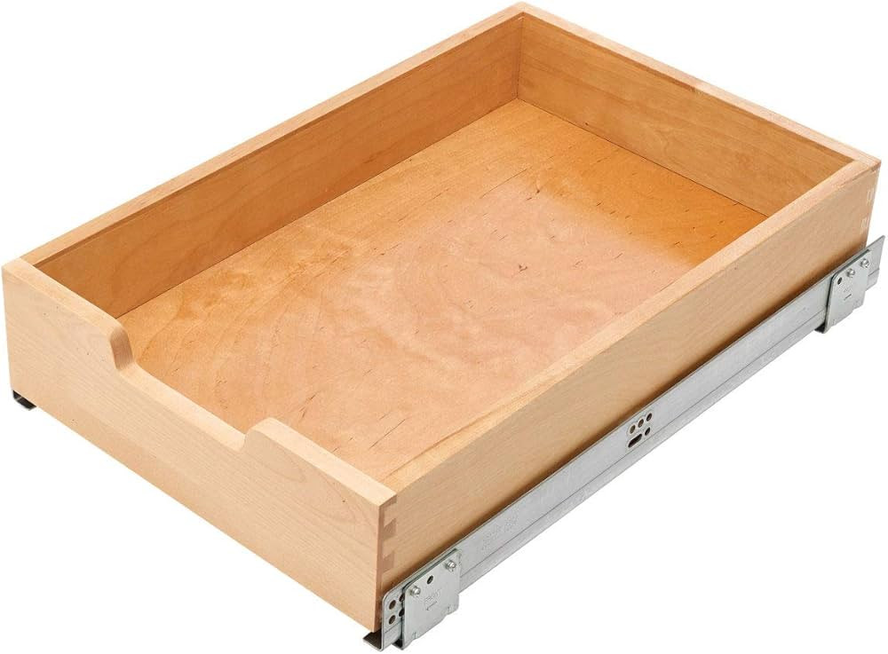 Rev-A-Shelf Single 14 Inch Pull Out Wooden Shelf Kitchen Storage Organizer with Blumotion Soft Cl... | Amazon (US)