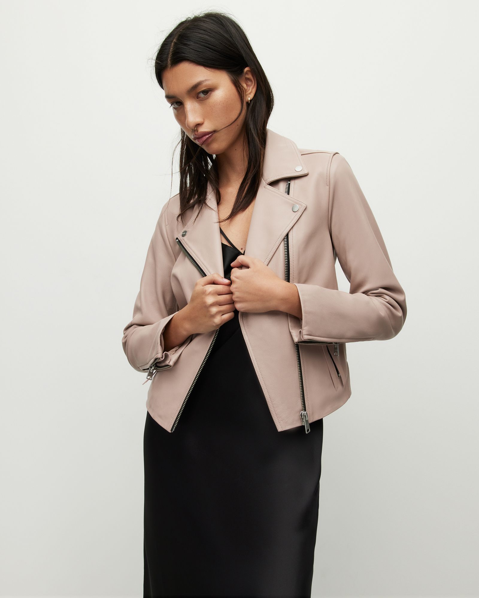 Dalby Leather Biker Jacket | AllSaints US