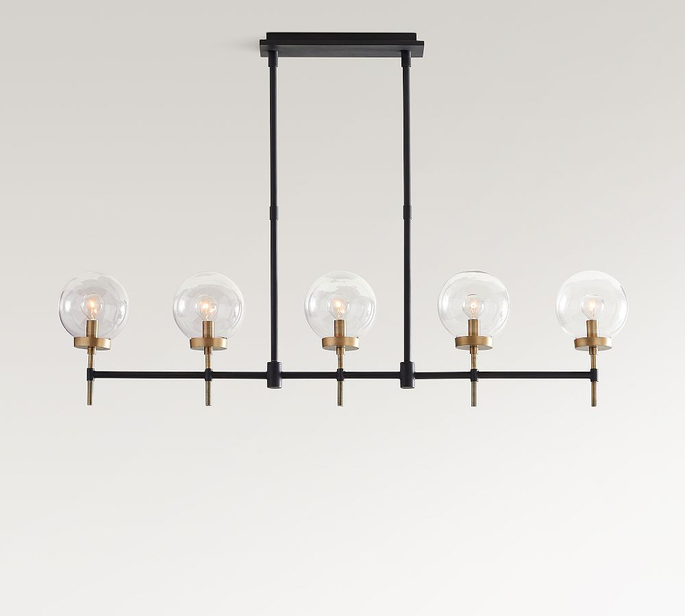 Camryn Glass Globe Linear Chandelier (49"-72") | Pottery Barn (US)