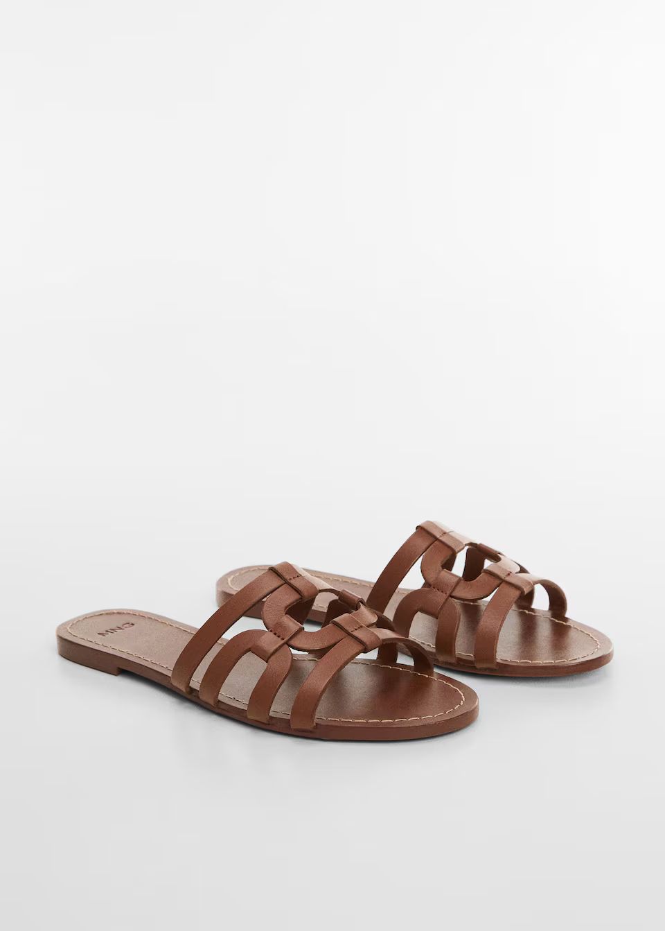 Leather straps sandals -  Women | Mango USA | MANGO (US)