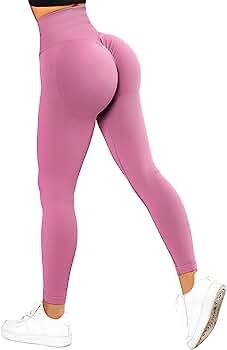 SUUKSESS Women Scrunch Butt Lifting Seamless Leggings Booty High Waisted Workout Yoga Pants | Amazon (US)