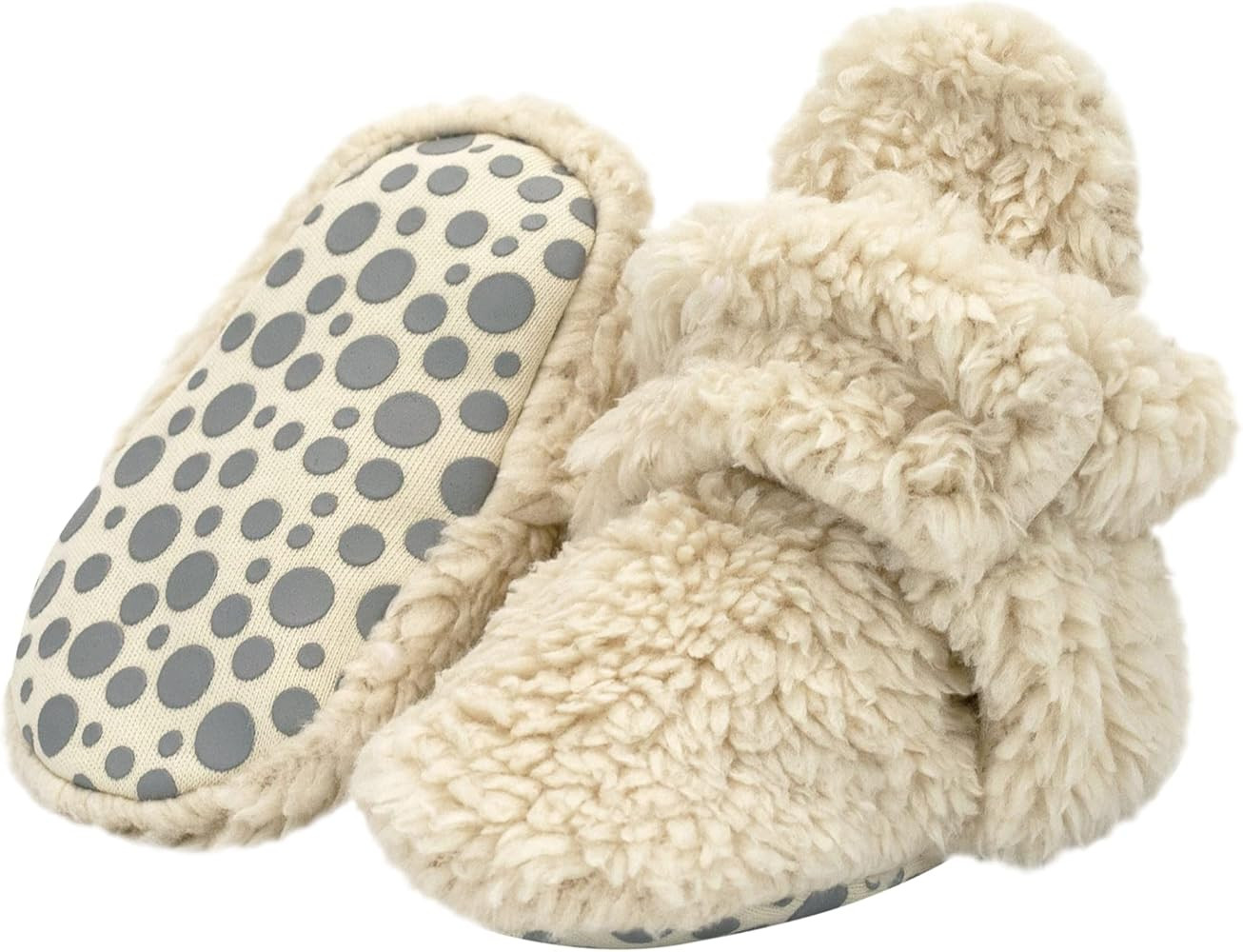 Zutano Unisex Furry Baby Booties with Grippers, Organic Cotton Lining, Baby Registry Must Haves | Amazon (US)