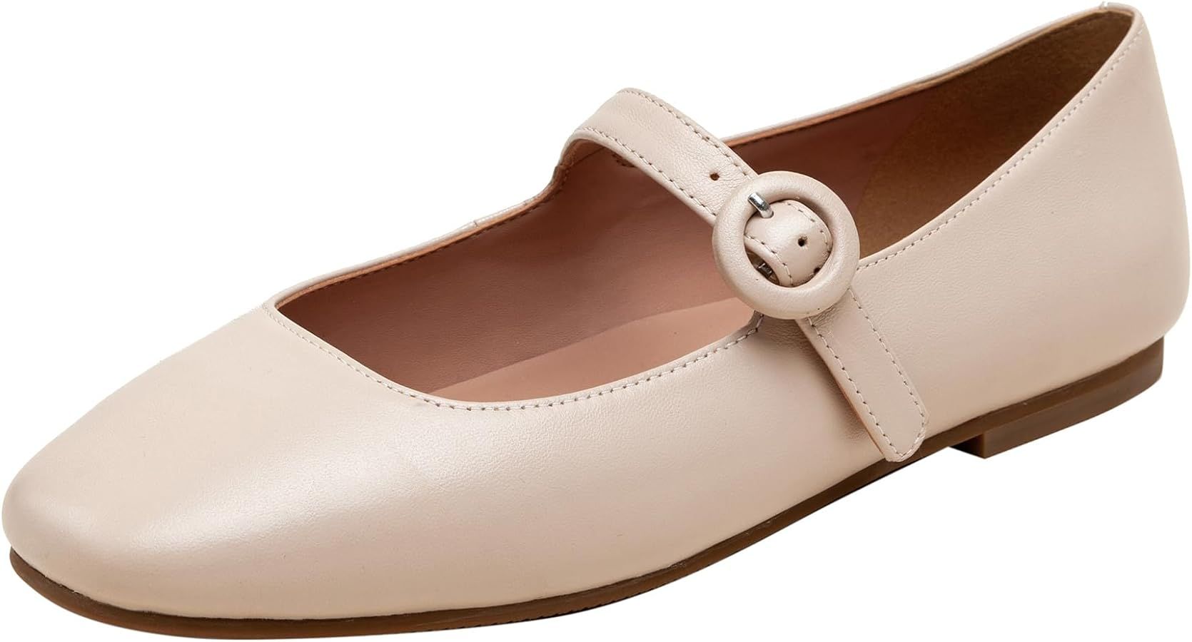 Linea Paolo - Marley - Womens Nappa Leather Or Patent Mary Jane Ballet Flats | Amazon (US)