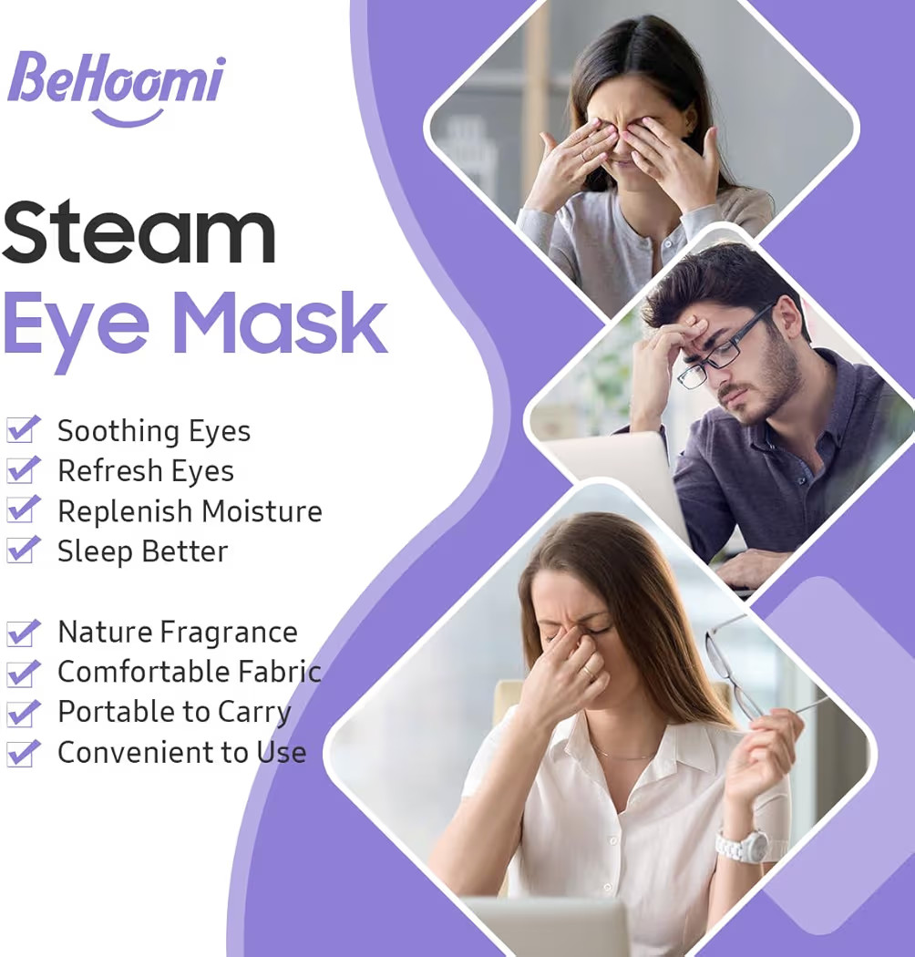 20 Packs Steam Eye Mask, Heated Eye Mask Warm Compress for Eyes, Disposable Self Heating Steam Ma... | Amazon (US)