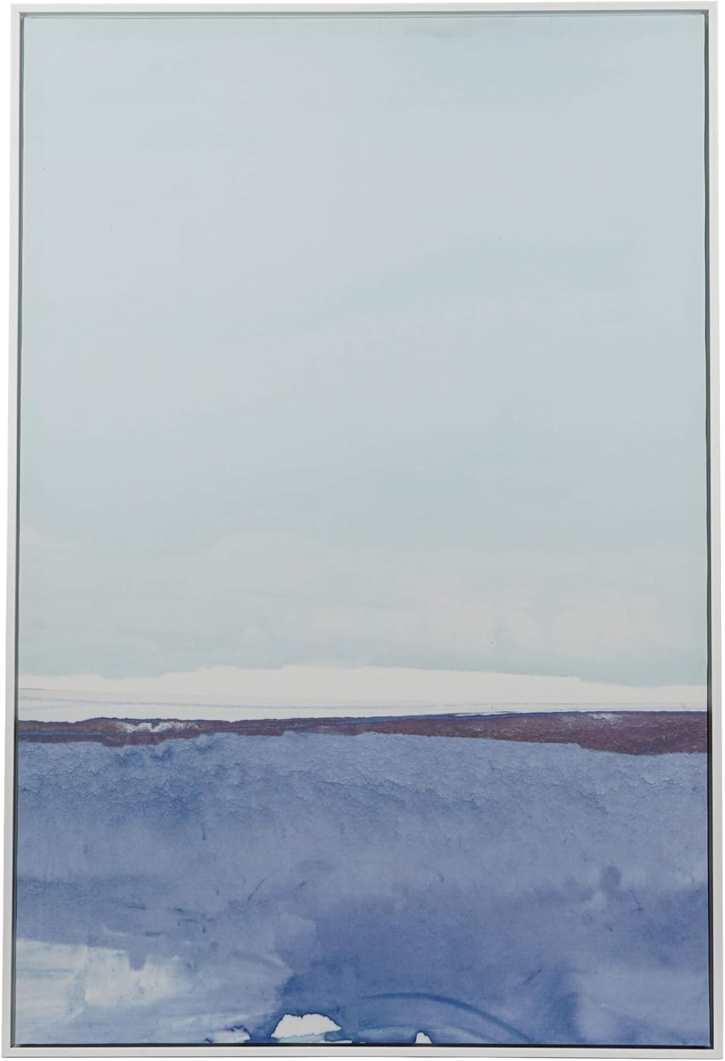 Artisan Home Blue Ocean Painting | White Wood Framed Canvas Print | Neutral Home Decor | Ready to... | Amazon (US)