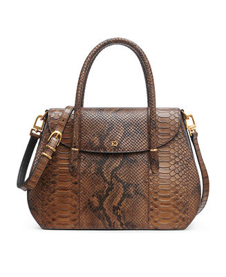 Bellerose Double Top Handle Python Satchel | Macy's