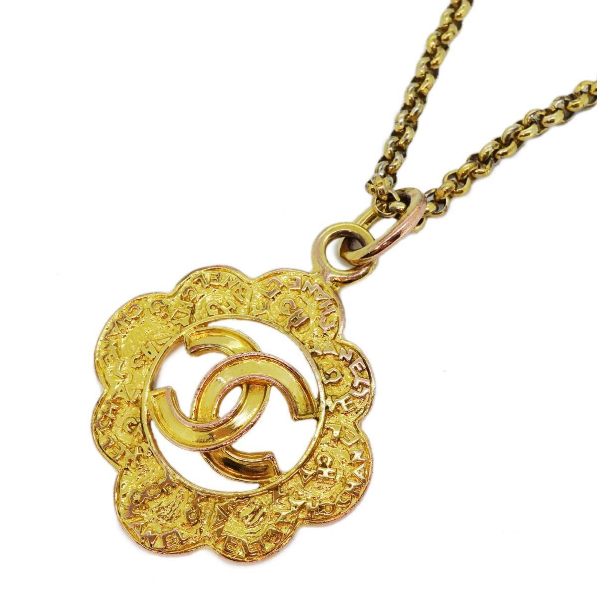 Pre-Owned Chanel Necklace Coco Mark GP Plated Gold 95A Women's (Good) | Walmart (US)
