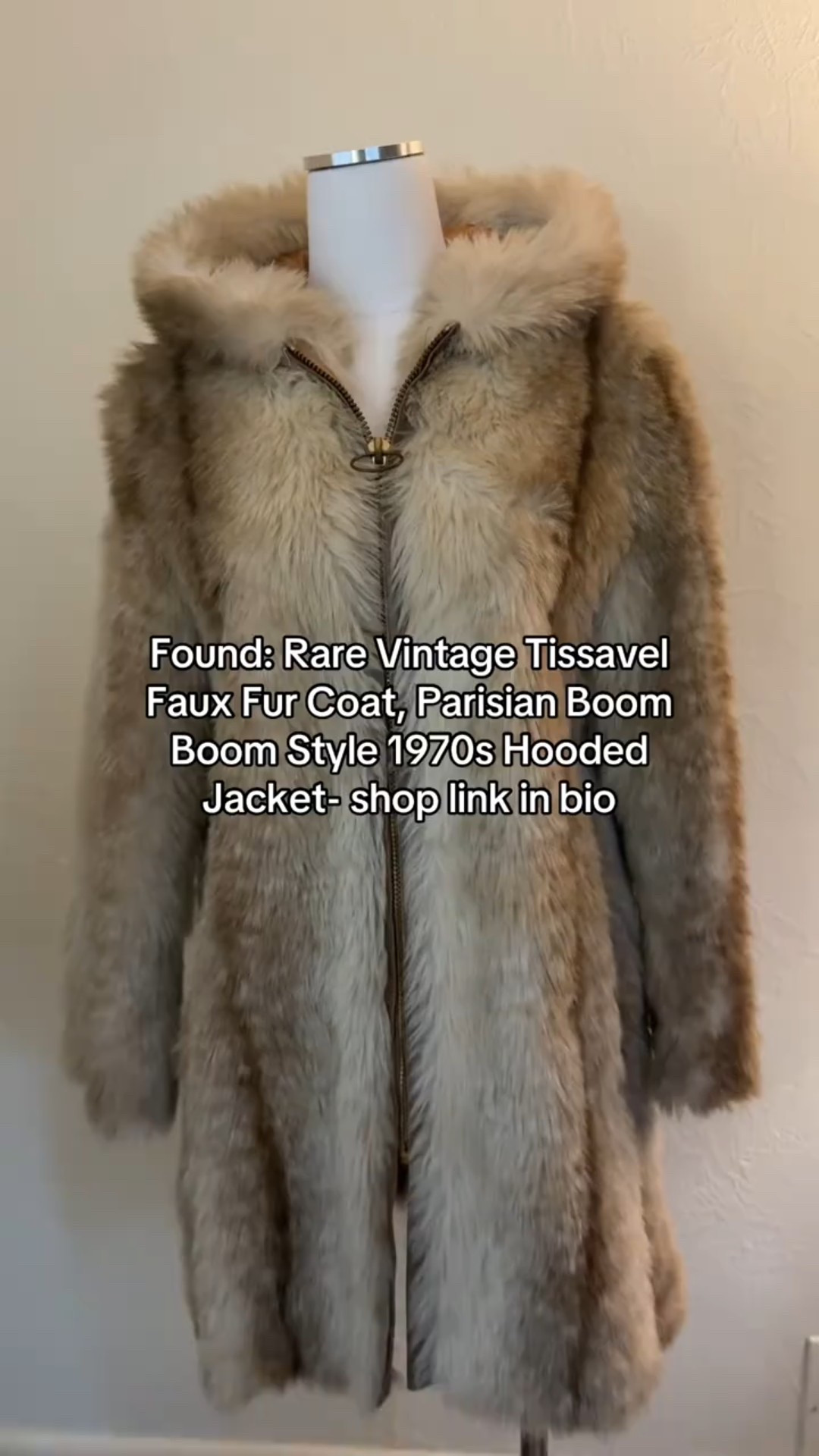 Major 1970s “boom boom” outerwear moment. This vintage Tissavel France faux fur is dense, mink-style plush with beautiful sheen and dramatic volume. Features a full zip with oversized ring pull, roomy hood, and satin lining. I’m XS and the sleeves fit perfectly on me - it wears intentionally oversized. I listed as Small/Medium for that relaxed, throw-on vibe.

Style it with: straight-leg denim + boots, a slip dress + heels, or all-black for an editorial look.

#LTKSeasonal
