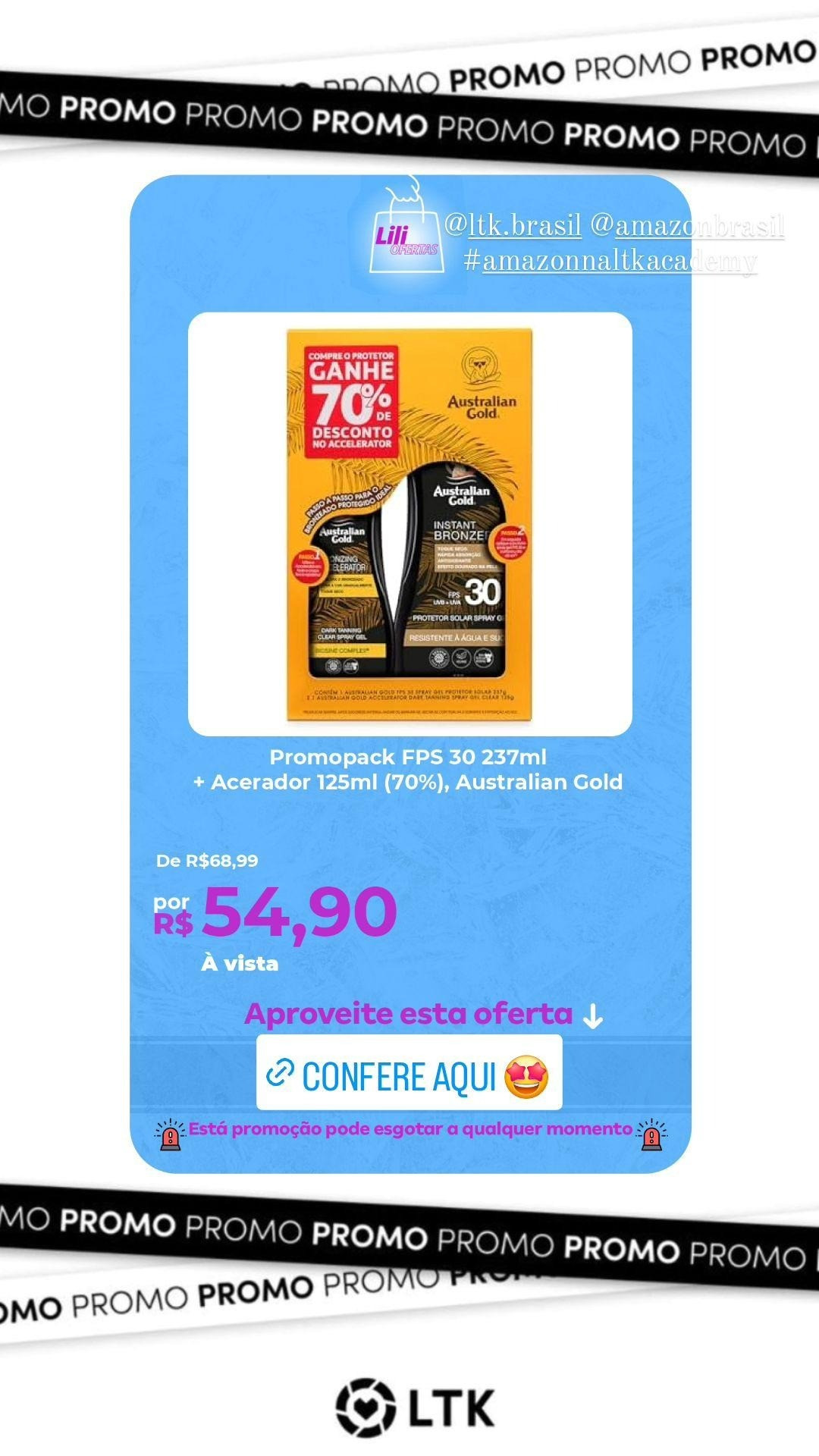 O super kit de astralian gold é composto por tudo que você precisa para um bronzeado incrível e duradouro. Possui fps 30 🤩

#LTKbrasil #LTKfamily #LTKbeauty