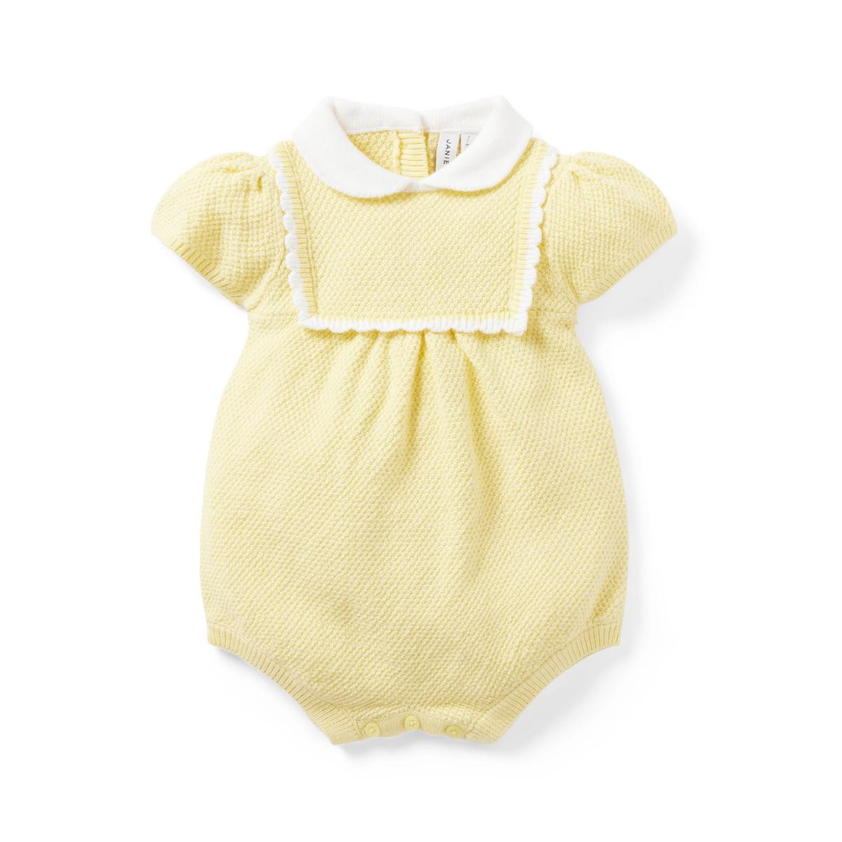Baby Scalloped Trim Sweater Romper | Janie and Jack