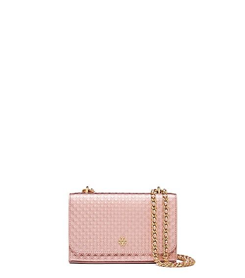 Tory Burch Marion Embossed Metallic Shrunken Shoulder Bag | Tory Burch US