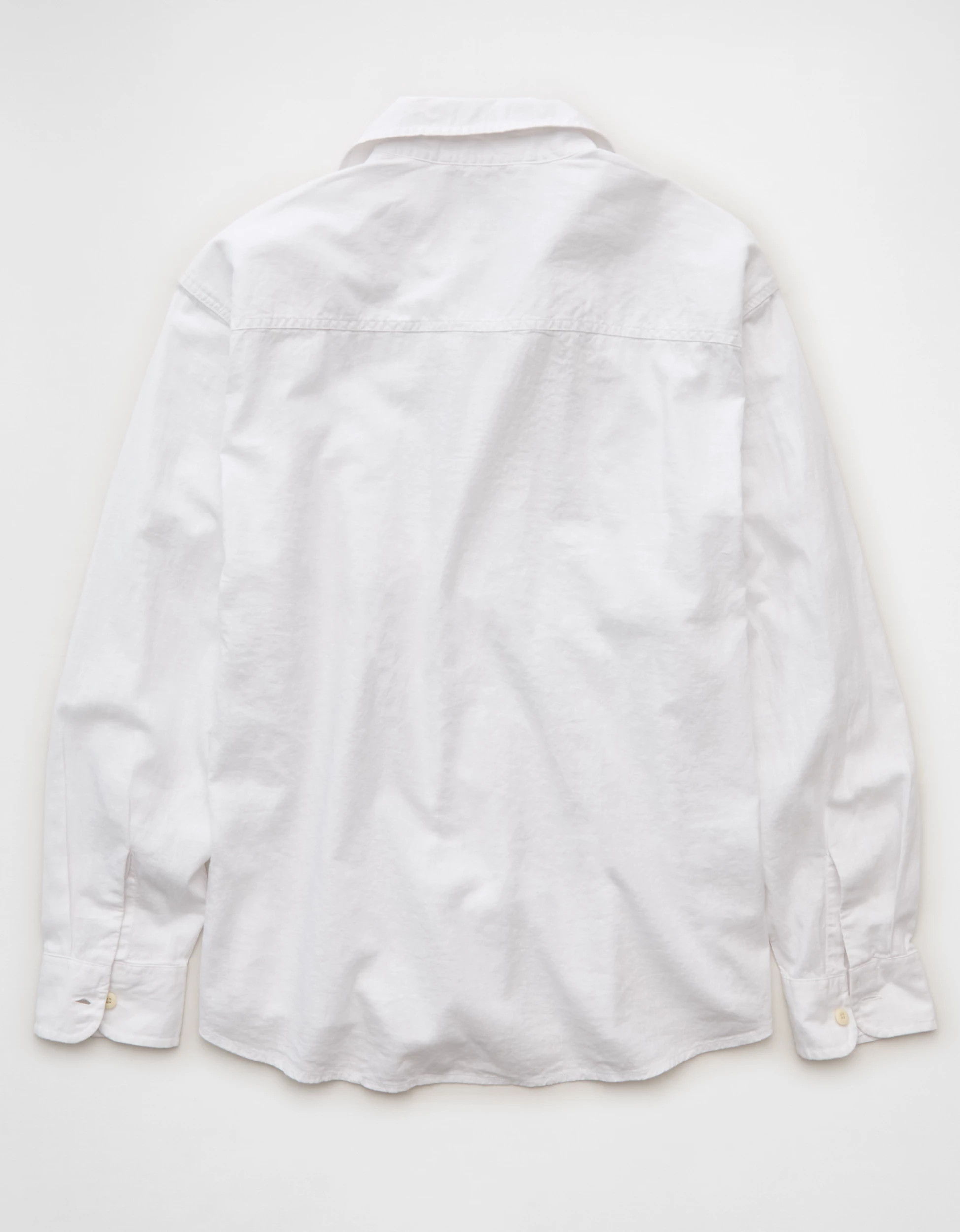 AE Relaxed Fit Linen-Blend Button-Up Shirt | American Eagle Outfitters (US & CA)