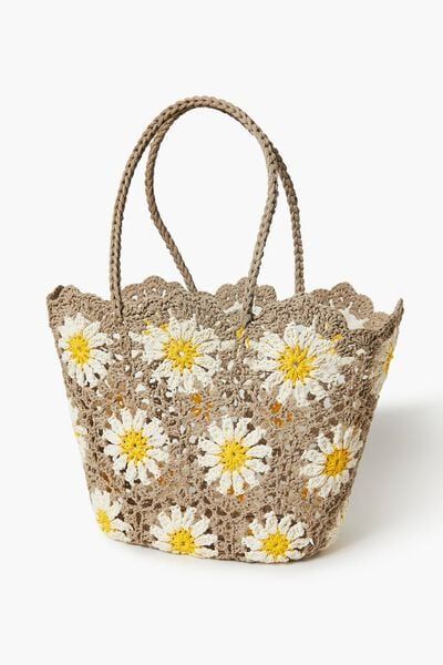 Crochet Daisy Tote Bag | Forever 21