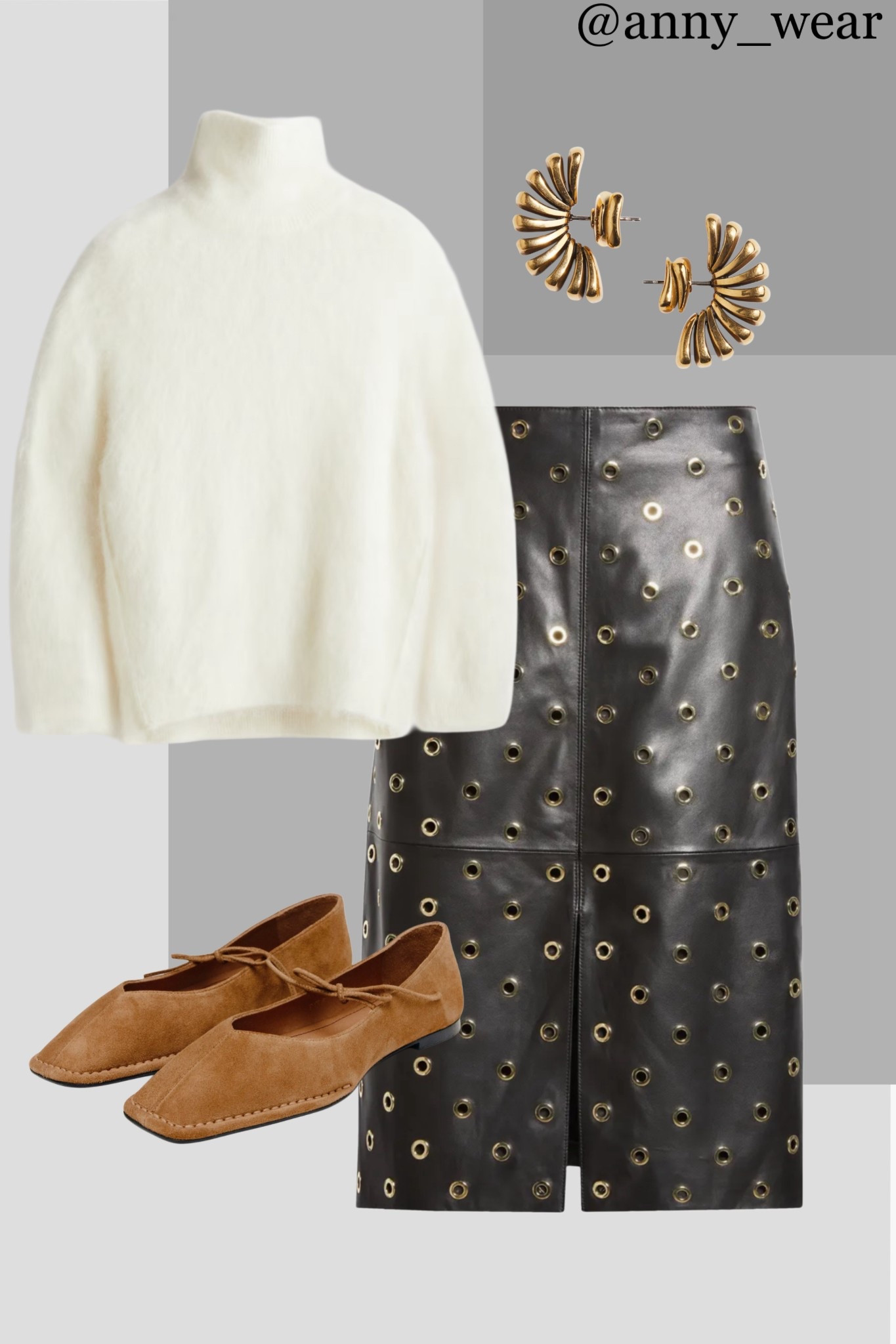 Mixing textures for the ultimate fall office look.
The edgy studded leather skirt
gets balanced by the softest white mohair sweater. I finished it with these buttery suede ballet flats for a touch of timeless elegance. Perfect for making a sophisticated statement at work!
Shop this perfectly balanced outfit on my LTK!

White mohair sweater 
White sweater 
fall sweater outfit 
Leather midi skirt 
Faux leather skirt 
Fall sweater 
Brown ballet flat 
Gold earrings 
Fall 2025 sweaters 
leather skirt outfit 
leather skort
leather skirt burgundy
black leather skirt
leather mini skirt
black leather midi skirt
сapsule wardrobe fall
casual suit outfit 
teacher outfit 
midsize work outfit 
womens work pants
black work pants 
size 8 influencer
capsule wardrobe 
work lunch outfit 
affordable fashion 
interview outfit 
lunch outfit 
lunch date outfit
Work outfit ideas 
office wear for women 
womens work clothes 
blouses for work
womens work pants 
work skirts for women 
work jacket for women 
corporate outfits
work accessories for women 
work jewelry 
work booties 
womens work bags
blazer outfits
blazers for work 
workwear elegant outfit 
work сapsule wardrobe 
comfortable office shoes 
Transitioning from summer into fall Mango outfits sunday brunch going out outfits photoshoot outfits dinner date outfit ssense work party outfit zara outfits paris outfit casual wardrobe europe outfits saks 5th avenue new york outfits city street styles new york city ltku over 40 capsule wardrobe popular today summer looks city outfits Abercrombie outfits casual spring outfit classy casual everyday necklace #LTKfindsunder50 
#LTKstyletip #LTKbeauty #LTKU #LTKshoecrush

#LTKWorkwear #LTKFallSale #LTKSaleAlert