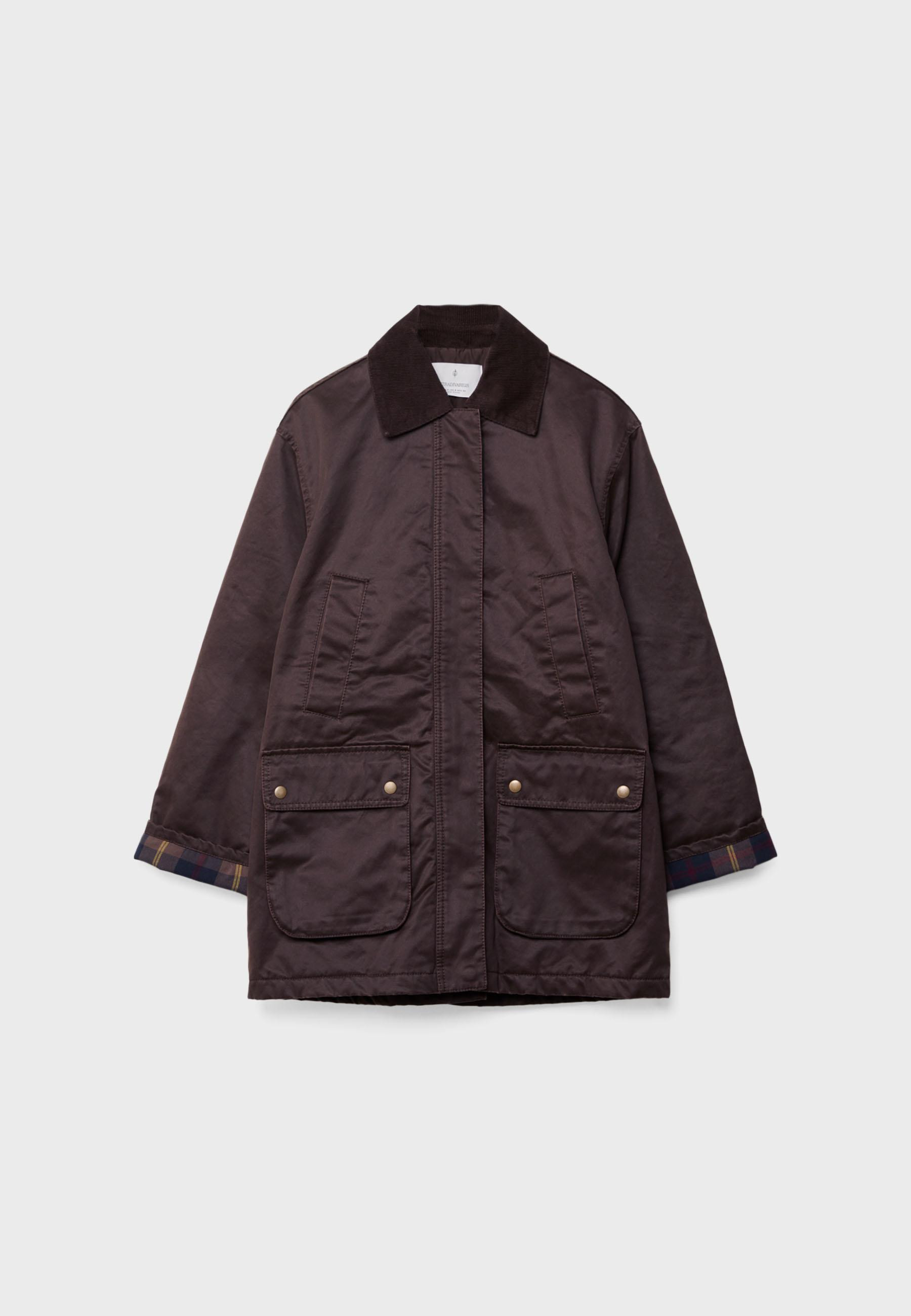 Waxed parka with multiple pockets - Women's fashion | Stradivarius United Kingdom | Stradivarius (UK)