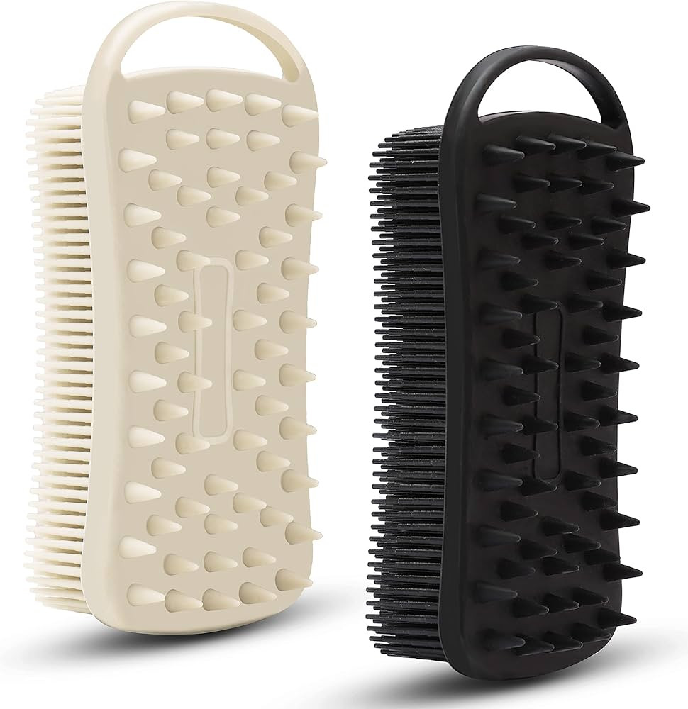 2 PC Silicone Exfoliating Body Scrubber, 2 in 1 Silicone Body Shampoo Brush, Soft Silicone Loofah... | Amazon (CA)