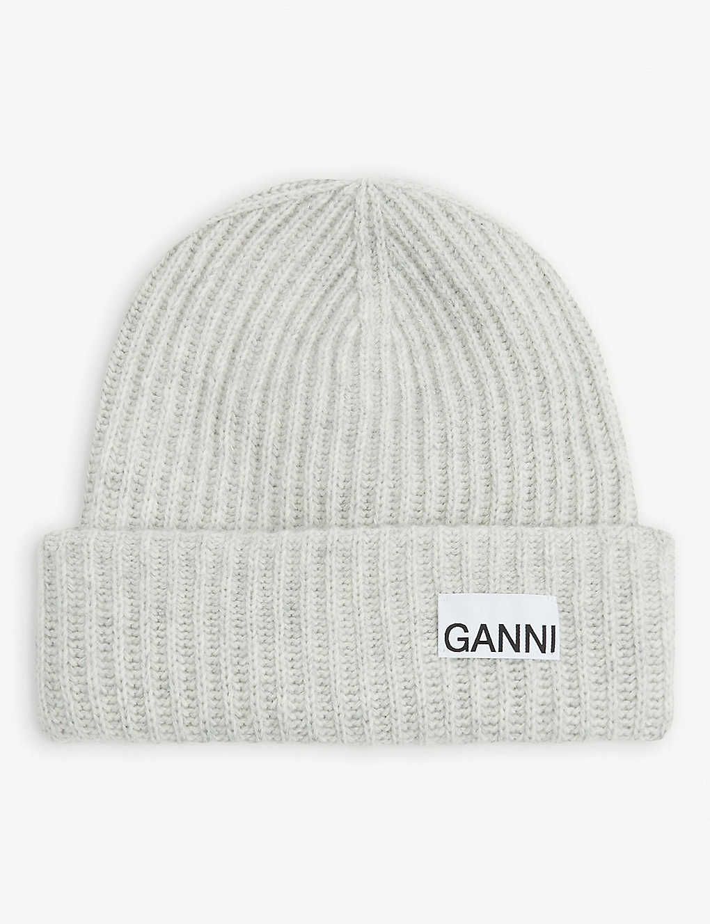 Logo-patch recycled-wool blend beanie | Selfridges