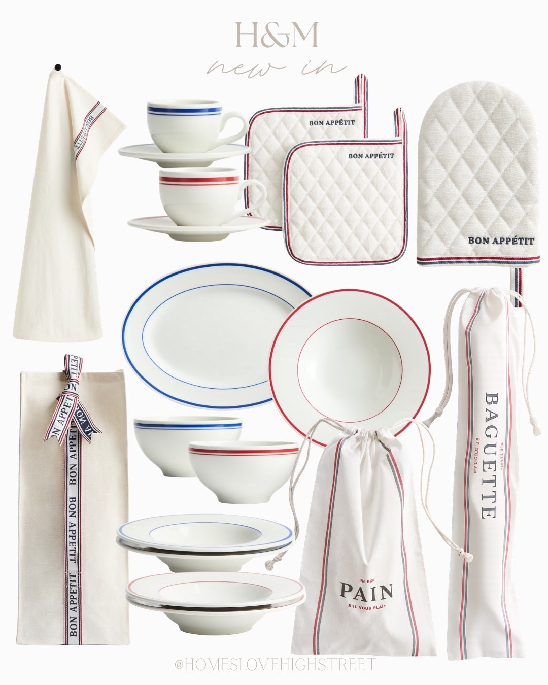 H&M Home dropped the nicest French-inspired kitchen collection, featuring classic red and blue trim, timeless tableware and charming kitchen textiles.

#HMHome #HMHomeFinds #KitchenInspo #KitchenDecor #FrenchCountryStyle #FrenchKitchen #BonAppetit #Tableware #NeutralHome #KitchenAccessories #HomeDecor #KitchenStyling #DiningInspo #InteriorInspo #FoundInStoreUK

#LTKHome