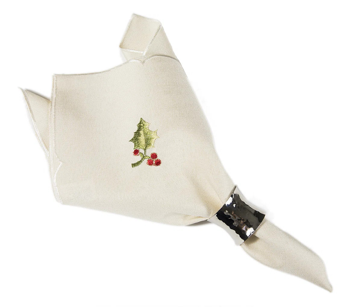 Sandefur Polyester Embroidered Square Napkin (Set of 4) | Wayfair North America