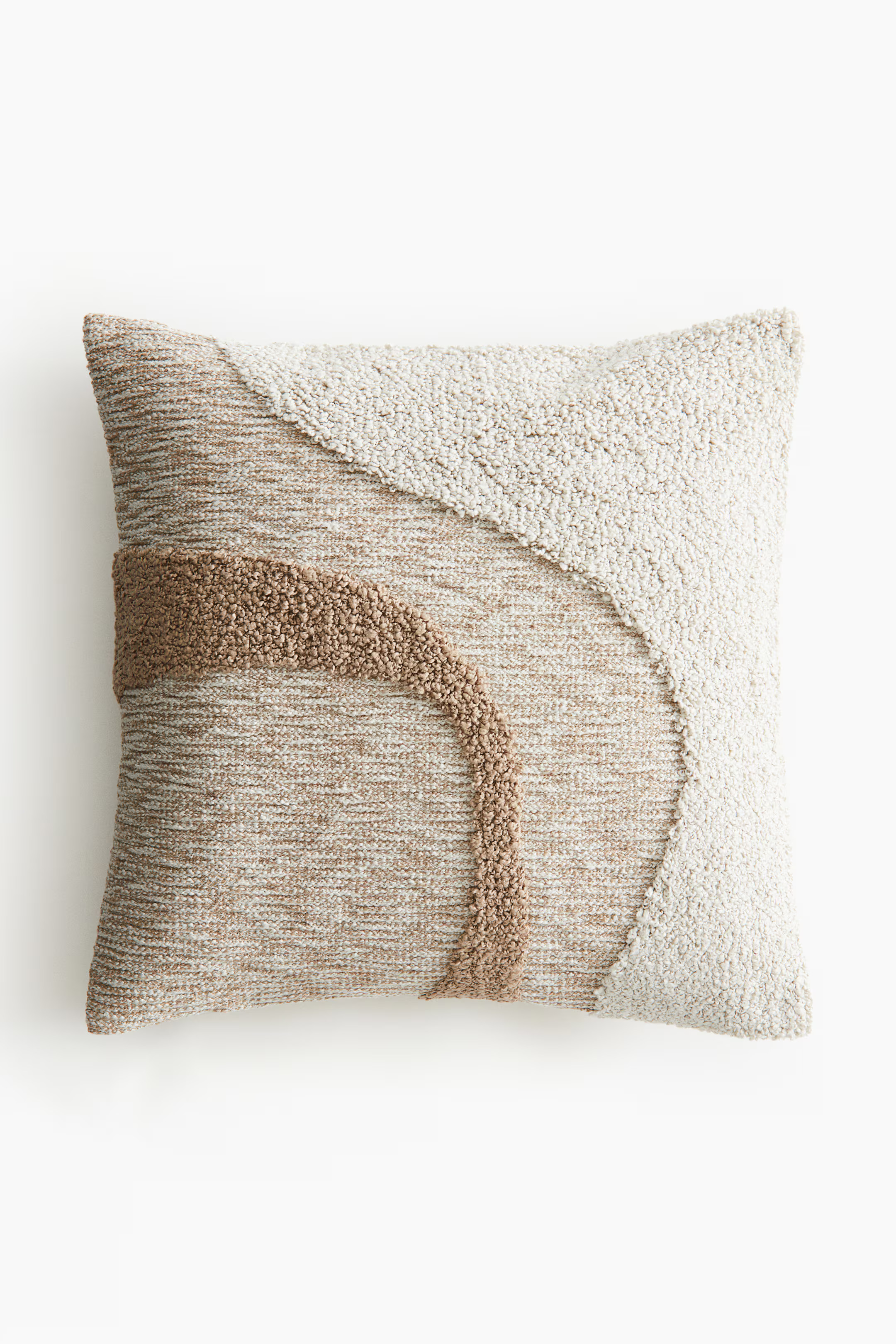 Patterned cushion cover - Beige/Block-coloured - Home All | H&M GB | H&M (UK, MY, IN, SG, PH, TW, HK)