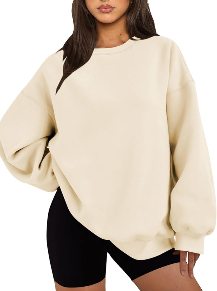 Oversized Sweatshirt for Women Fleece Crewneck Long Sleeve Loose Casual Pullover Top Fall Winter ... | Amazon (US)