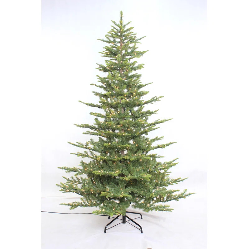 Aspen 7.5' Green Fir Artificial Christmas Tree with 700 Warm White Lights with Stand | Wayfair North America