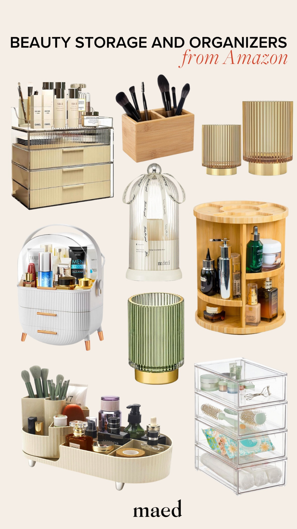 Beauty storage, beauty organizers, Amazon beauty, Amazon storage 

#LTKbeauty #LTKfindsunder50 #LTKhome