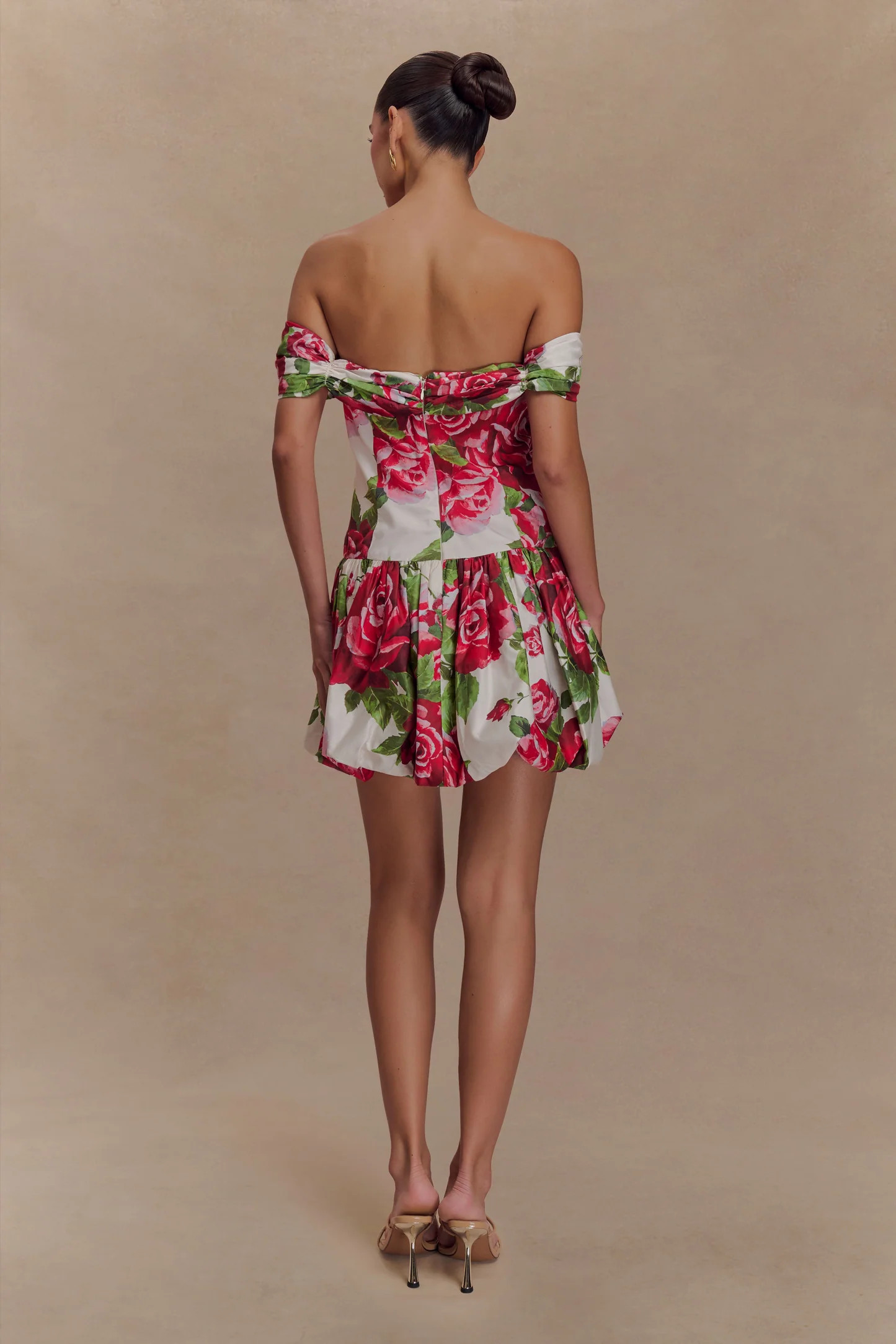 Giovanna Off Shoulder Mini Dress - Sonia Rose Print | MESHKI US