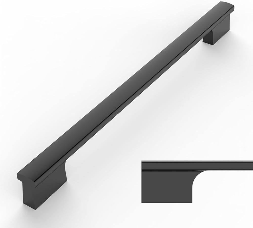 Amerdeco 6 Pack Matte Black Cabinet Pulls 12.5 Inch(320MM) Hole Centers Kitchen Cabinet Handles H... | Amazon (US)