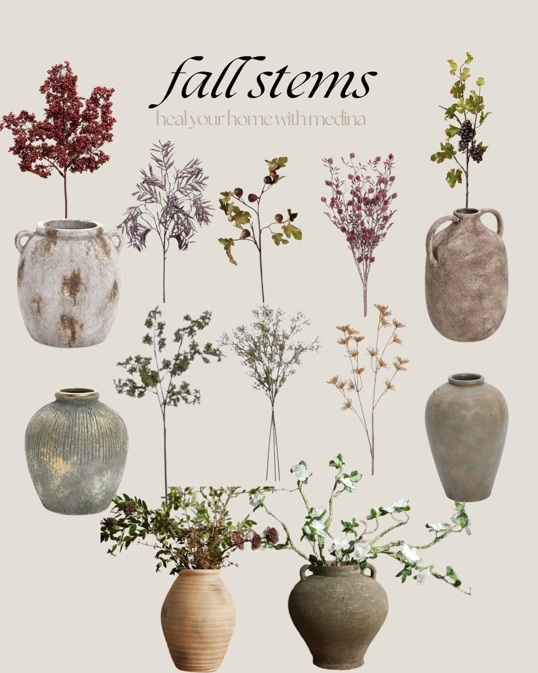 The most realistic fall faux stems for the autumn fall season, real florals, fall autumn September foliage  

 #LTKSeasonal #LTKHome #LTKSaleAlert