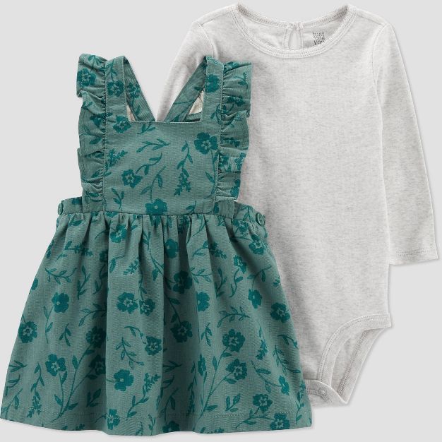 Carter's Just One You® Baby Girls' Harlow Floral Top & Bottom Set - Green | Target