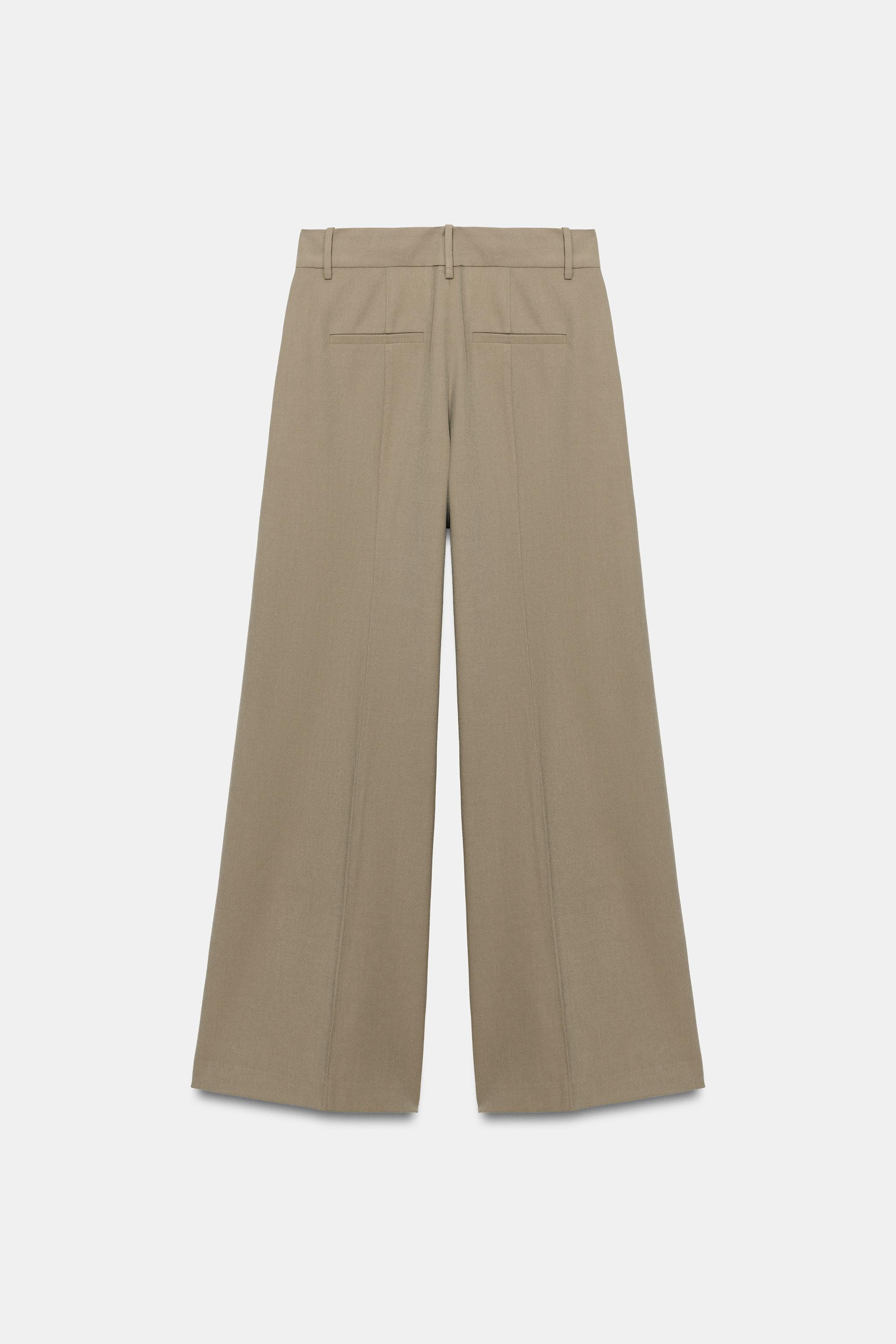 Model height: 178 cmZARA WOMAN COLLECTIONTrousers made from a 24% viscose blend yarn. Mid-waist w... | Zara UK