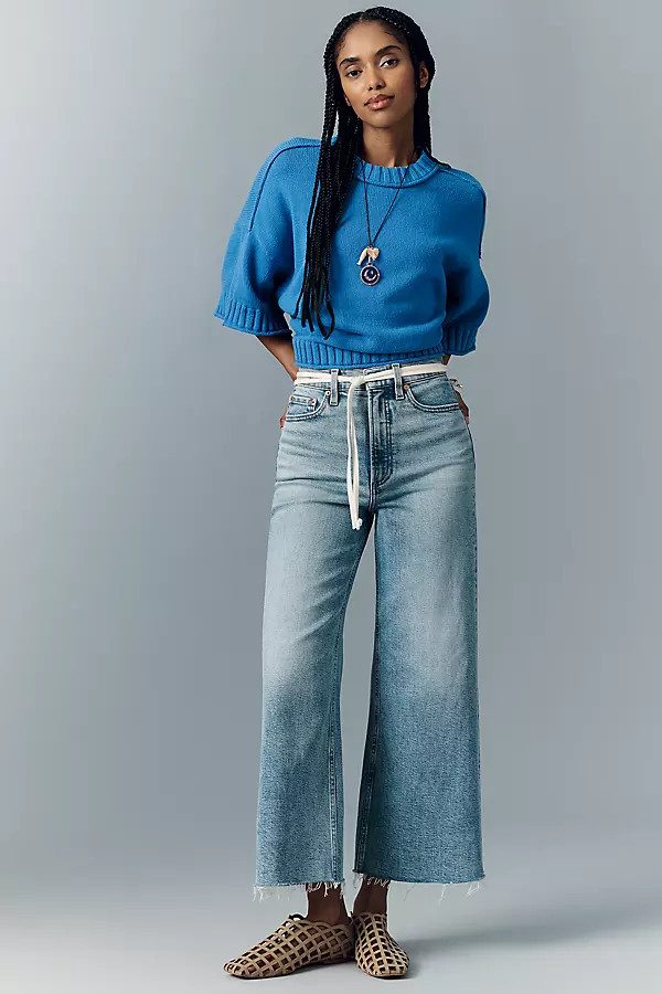 Lana High-Rise Crop Wide-Leg Jeans | Anthropologie (US)