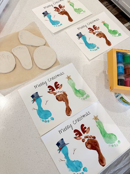 Christmas craft! Sooo easy and cheap. I recommend making two of the paint footprints in case one gets super messed up with toddler toes 😅 

#LTKHoliday #LTKkids #LTKSeasonal