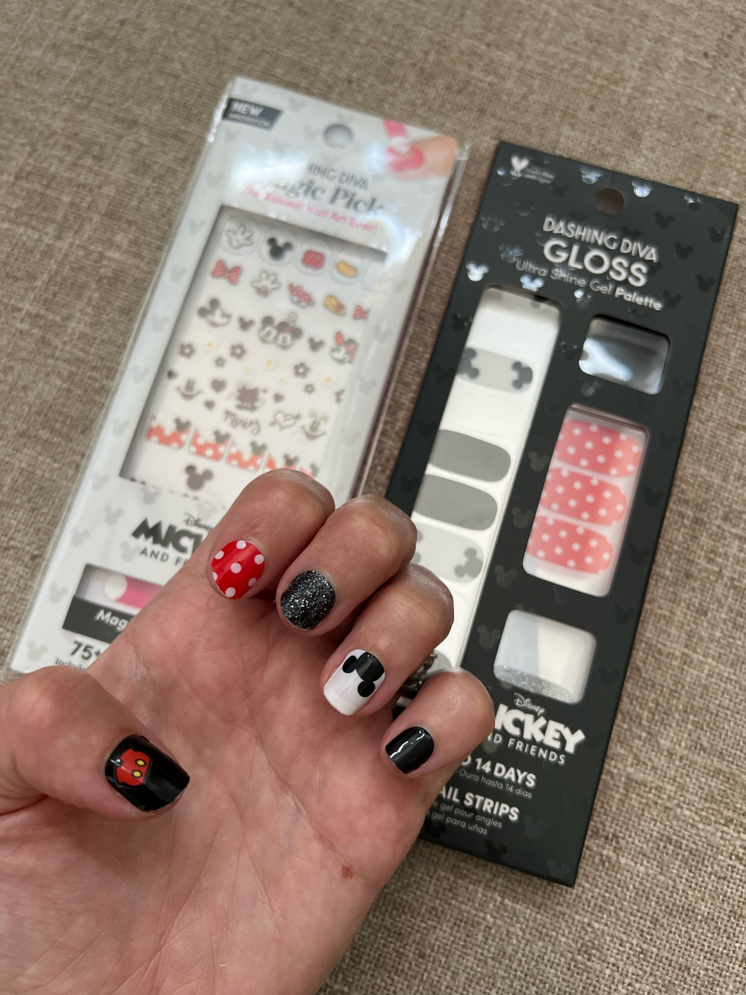 Disney nails activated! I love these Disney nail stickers from Dashing Diva.

Mickey nails | Disney accessories | Disney bounding | Mickey details | Disney trip must haves

#LTKstyletip