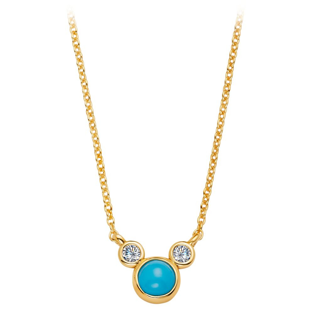Mickey Mouse Icon Turquoise Pendant Necklace by CRISLU | Disney Store